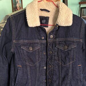 Gap Kids Sherpa-Lined Icon Denim Jacket Medium 8 -9